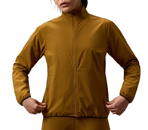 SPRINT SPORTS Unisex Full Zip Windproof Eco-Friendly Quick Dry <b>Cycling</b> <b>Jacket</b> Long Sleeve Mustard Color 100% Polyester Adult - Product Image 6