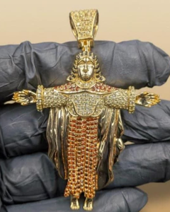 Pendentif Jésus en Moissanite Glacée, Bijoux Religieux de Luxe, Argent Sterling 925 Plaqué Rhodium, Breloques Personnalisées Hip Hop, Diamant Dvars - Product Image 1
