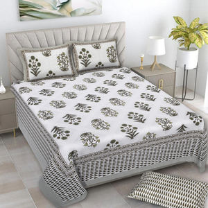 Parure de lit 3 pièces imprimée et lavée, taille King Size, draps de lit en viscose imprimée avec taies d'oreiller – Vente en gros - Product Image 2