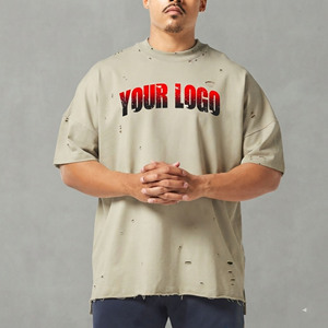 Camisetas Oversize Personalizadas para Hombre, Cuello Redondo, Estilo Hip Hop, Hombros Caídos, 100% Algodón, Ajuste Holgado y Cómodo - Product Image 4