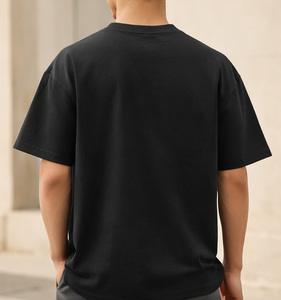 T-shirt pour homme, impression sérigraphique, séchage rapide, respirant, tricoté en soie/coton lourd 240 GSM, personnalisable, OEM, streetwear - Product Image 5