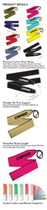 ผ้าพันข้อมือ Ultra Hold Cotton Strength สำหรับยกน้ำหนักและเพาเวอร์ลิฟติ้ง - Product Image 6