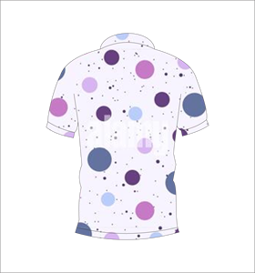 เสื้อโปโลสีขาวพิมพ์ลายจุดหลากสีสำหรับผู้ชาย เสื้อกอล์ฟลำลองระบายอากาศได้ดี รับผลิตเสื้อโปโลแบบ OEM - Product Image 2
