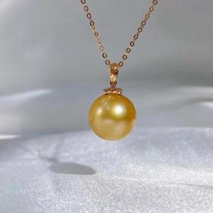 Cadena en Forma de Y de Oro de 18K con Colgante de Perla Natural de Agua Dulce de 4-5mm, Popular Este Año, 8-9mm con Caja de Regalo Incluida - Product Image 3