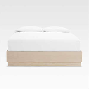 Wholesale Modern Low Profile Solid Wood <b>Platform</b> <b>Bed</b> | Minimalist Headboardless <b>Bed</b> <b>Frame</b> - Product Image 1