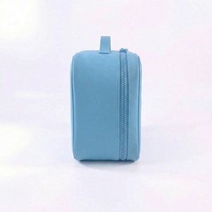 PVC Embossed Label Zipper Water Resistant Hanging Large Capacity Travel Fashion Cosmetic Bag with Custom Logo - Product Image 4