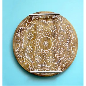 ถาดเสิร์ฟไม้มะม่วงทำมือพร้อมหูจับ - ขายส่ง - Product Image 3
