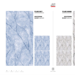 Azulejos de Porcelana de Calidad de Exportación 60X120CM 600X1200MM 24X48 Acabado Brillante Formato Grande Superficie Moderna Para Espacios de Lujo - Product Image 1