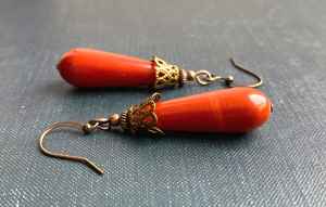 Pendientes de Jaspe Rojo con Cristales Naturales Curativos, Pendientes Colgantes Hechos a Mano, Joyería Boho para Mujer, Regalo - Product Image 3