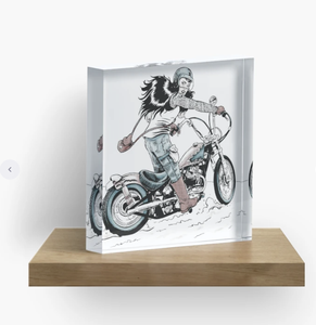 2025 Attractive Decorative Bike <b>Photo</b> Block Solid 20mm Clear Acrylic UV Printed Lucite <b>Cube</b> Custom Logo Eco-Friendly Modern Shop - Product Image 2