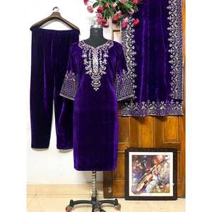 Beaux vêtements traditionnels chinois bas de haut élégant et Dupatta pour la fête - Product Image 1