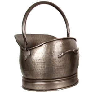 Cubo de carbón de hierro hecho a mano, diseño clásico, cubo metálico con asa, acabados de latón antiguo, cubo para carbón - Product Image 2