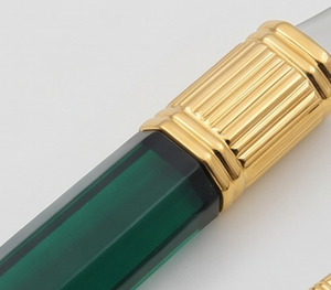 Ensemble de couverts en acier inoxydable plaqué or et vert, finition miroir, manche long, vaisselle moderne de luxe pour les occasions de mariage - Product Image 2