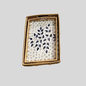 Eco-Friendly Evening Tea Serving Style Decoration Mother Pearl Rattan Wicker Deco With MOP 100% Double Checked Export UO INDIA - Product Image 2