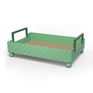 Polished <b>Gold</b> <b>Serving</b> <b>Tray</b> Flower Pattern <b>Tray</b> Durable Metal <b>Serving</b> <b>Tray</b> Indoor use Rectangle <b>Tray</b> - Product Image 6