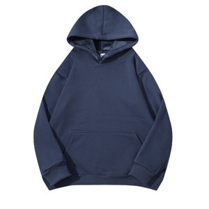 Sweat-shirts à capuche pour hommes en coton épais 430 g/m², vierges, unis, coupe oversize, avec logo personnalisé, pour la gym - Product Image 2