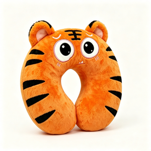 Animal <b>Neck</b> Support <b>Pillow</b> Soft Fluffy Tiger Travel <b>Pillow</b> - Product Image 3