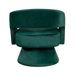 Poltrona Girevole Moderna di Lusso 1 pz in Velluto Verde con Struttura in Legno Massello, Elegante Arredamento per Soggiorno - Product Image 6