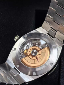 Montre mécanique automatique pour homme, cadran bleu luxueux en platine éternelle, bracelet en acier inoxydable, date, phase de lune, pour les voyages d'affaires - Product Image 5