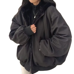 Parkas d'hiver épaisses et chaudes pour femmes Manteaux à capuche double face Fashion Ladies Casual Loose Jackets Female Zip up Outerwear - Product Image 2