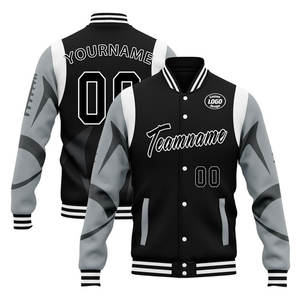 Veste de baseball pour homme OEM, tissu en mélange de coton, légère, imperméable, coupe-vent, poches isolées, poignets côtelés, taille personnalisée, faible MOQ - Product Image 1