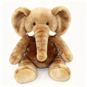 Classic design sitting elephant <b>toy</b> Realistic plush elephant with <b>trunk</b> Kids’ elephant plush <b>toy</b> gift - Product Image 1