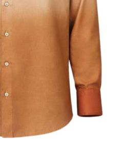 Chemise Formelle Homme Ombrée Orange Rouille Beige en Coton Premium à Manches Longues Boutonnée – Tenue Décontractée Chic – Fournisseur en Gros - Product Image 6