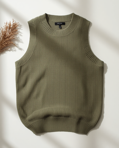 Débardeur d'été décontracté pour homme en maille gaufrée texturée 100 % polyester, séchage rapide, logo frontal - Product Image 3