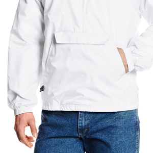 White Color Custom Nylon Plain Windbreaker <b>Jackets</b> <b>Men's</b> Fall Clothing Vintage <b>Pullover</b> Waterproof Windproof <b>Jacket</b> for <b>Men</b> - Product Image 4