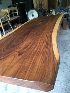 Table à manger rustique en bois de chêne massif, faite à la main, écologique, design moderne et luxueux, stable, polyvalente, en métal, pour villa et hôtel - Product Image 5