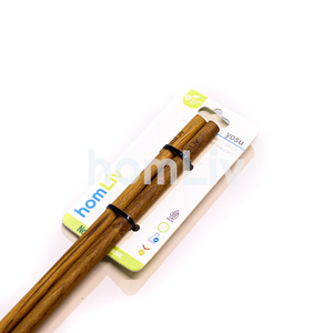 OEM Natural Eco Friendly Yosu Teak Wood Long Chopstick Sustainable Food Safe No <b>Paint</b> and Varnish Halal Customized Kitchen - Product Image 2