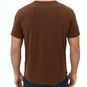 Camisetas Clásicas de Cuello Redondo para Hombre, de Algodón Suave, Manga Corta, para Uso Diario Informal, Estilo Urbano Formal, Tejido de Punto, en Venta - Product Image 3