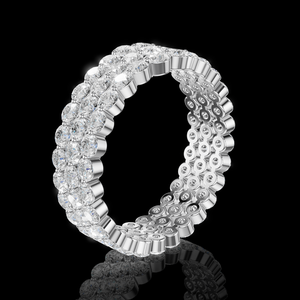 Bague de fiançailles pour femme en diamant brillant cultivé en laboratoire Aurum, couleur E, certifiée EGL, plaqué argent 925, ethnique - Product Image 2
