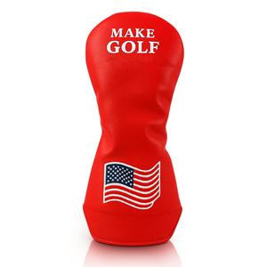 Housse de tête de club de golf personnalisable pour homme, en cuir PU, imperméable, doublure intérieure douce, forme allongée, col extensible élastique, s'adapte à la plupart des clubs - Product Image 2