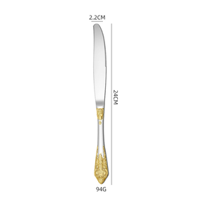 Cuchillo de postre y mantequilla de acero inoxidable Royal Designer con mango de resina marrón, ¡gran oferta! - Product Image 2