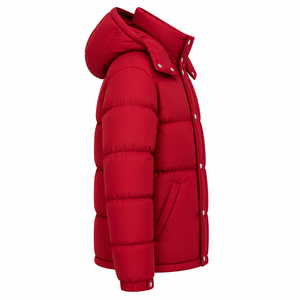 Wholesale Men's Hooded Puffer Jacket Plain Dyed Custom Design Winter Quilted <b>Padded</b> Breathable <b>Waterproof</b> Outerwear - Product Image 4