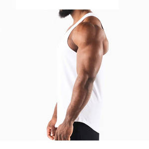 Débardeurs pour hommes avec logo personnalisé, stringer de sport, débardeur de fitness sans manches en coton, respirant, pour la course, l'entraînement, décontracté, gilet de sport - Product Image 5