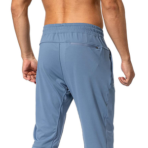 Pantalon de jogging décontracté pour homme, bleu, taille élastique avec cordon de serrage, poches latérales, tissu tricoté respirant, idéal pour l'automne - Product Image 6