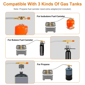 Portatile da campeggio 12000W con custodia per il trasporto antivento per esterno Backpacking bruciatore accenditore per escursioni pic-nic auto campeggio - Product Image 4