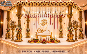Mandap Tradicional con Pilares Tallados en Forma de Elefante para Bodas Hindúes, Mandap Económico para Bodas Indias, Fabricante y Exportador 2026 - Product Image 3