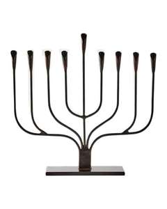 Menorah de aluminio con diseño de hoja dorada para iluminación decorativa de mesa en casas y villas, portavelas de Hanukkah. - Product Image 2