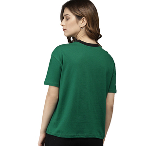 T-shirt d'été personnalisé pour femme en coton uni, coupe ajustée, col rond, manches courtes, doux, respirant, séchage rapide, anti-plis, idéal pour le quotidien - Product Image 6