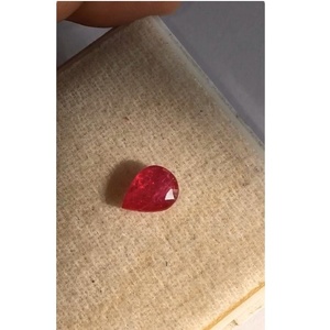 Tự nhiên không được làm nóng và không được điều trị <span class=keywords><strong>Ruby</strong></span> 9*7mm Lê cắt AAA ánh với màu đỏ đẹp và AAA chất lượng mozambique <span class=keywords><strong>Ruby</strong></span> - Product Image 1