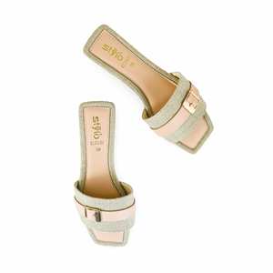 Pantoufles décontractées style basket fauve CL2026 - Product Image 1