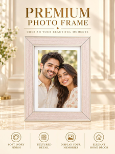 Marco de Fotos de Madera Blanca Premium para Mesa y Pared, Elegante Portafotos Decorativo para Fotos Familiares y de Pareja - Product Image 4