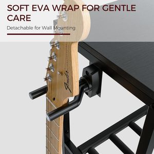 Supporto Nero per Chitarre Acustiche, Elettriche e Bassi - Portastrumenti - Product Image 4