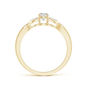 Anillo de Compromiso Infinito con Diamantes Cultivados en Laboratorio, Certificados por IGI, con Diamantes Laterales, Rodio, Oro 10K, 14K, 18K, Plata 925, 935, Regalo de Boda - Product Image 4