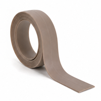 Bande d'étanchéité marron en PVC pour douche, 35 mm x 3,2 m, bande de calfeutrage anti-moisissure pour bord mural et évier