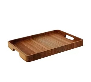 Bandeja de madera para servir en la cocina, mesa de desayuno, bandeja para servir comida en el hogar, restaurante, hotel, catering, bandeja de madera. - Product Image 1