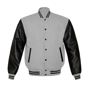 Logo personnalisé collège Letterman veste pour hommes haute qualité laine PU Varsity veste 100% coton col montant bouton décontracté hiver - Product Image 1